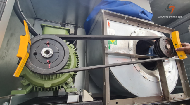 AHU Drive pulley alignment