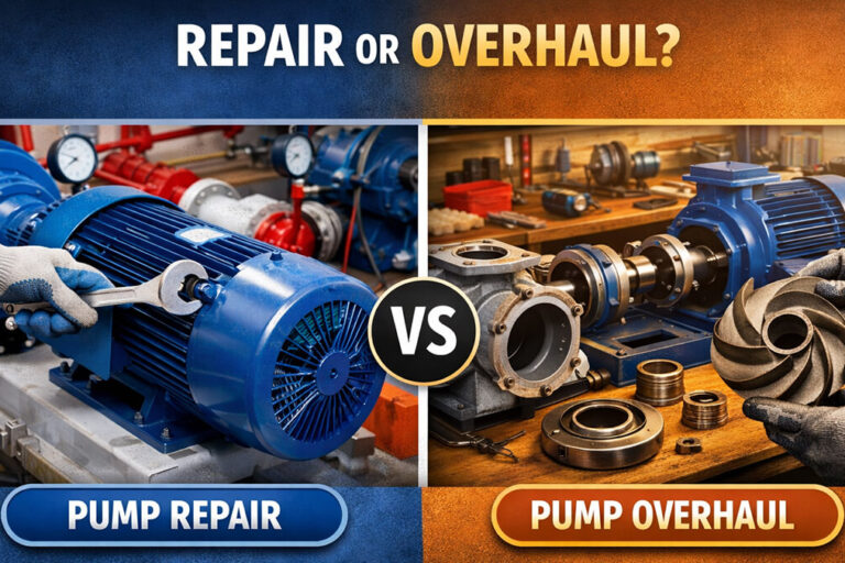 commercial water pump repair and pump overhaul in Singapore