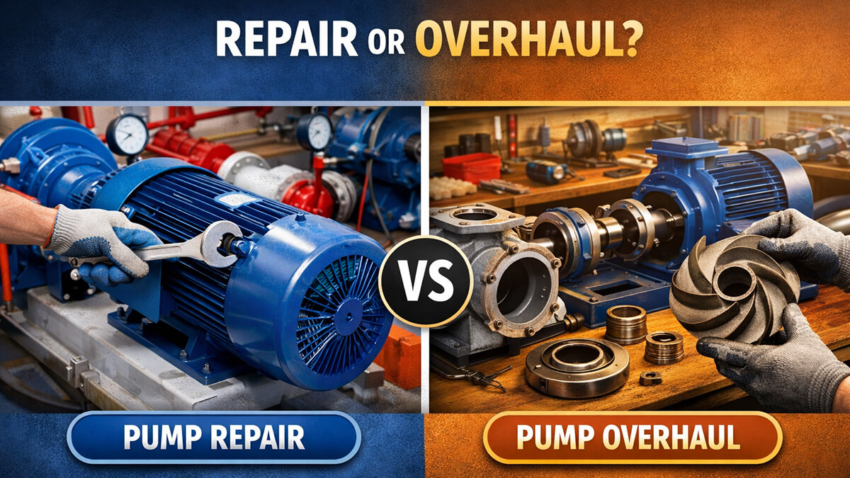commercial water pump repair and pump overhaul in Singapore